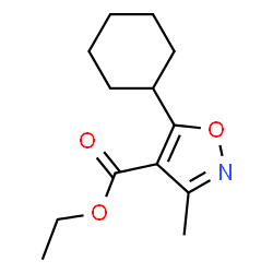 4-Isoxazolecarboxylicacid,5-cyclohexyl-3-methyl-,ethylester(9CI) Structure