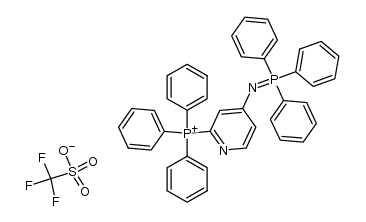 Triphenyl[4-(triphenylphosphoranylidenamino)-2-pyridyl]phosphonium-trifluormethansulfonat Structure