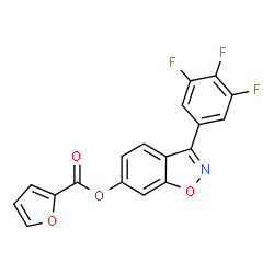 3-(3,4,5-trifluorophenyl)-1,2-benzoxazol-6-yl furan-2-carboxylate structure