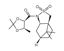 N-[(4R,5R)-2,2,5-trimethyl-1,3-dioxolane-4-carbonyl]bornane-10,2-sultam结构式
