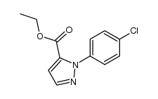 ethyl 1-(4-chlorophenyl)-1H-pyrazole-5-carboxylate结构式