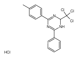 6-phenyl-4-(p-tolyl)-2-(trichloromethyl)-1,2-dihydro-1,3,5-triazine hydrochloride结构式