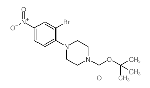 tert-Butyl 4-(2-bromo-4-nitrophenyl)piperazine-1-carboxylate structure