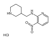 (3-Nitro-pyridin-2-yl)-piperidin-3-ylmethyl-amine hydrochloride Structure