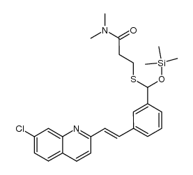 (E)-3-(((3-(2-(7-chloroquinolin-2-yl)vinyl)phenyl)((trimethylsilyl)oxy)methyl)thio)-N,N-dimethylpropanamide结构式