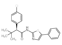 (S)-2-(4-CHLOROPHENYL)-3,3-DIMETHYL-N-(5-PHENYLTHIAZOL-2-YL)BUTANAMIDE Structure