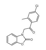 3-(2-(4-chloro-2-methylphenyl)-2-oxoethyl)benzo[d]oxazol-2(3H)-one结构式