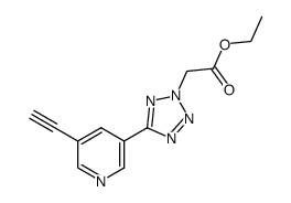 Ethyl [5-(5-ethynylpyridin-3-yl)-2H-tetrazol-2-yl]acetate结构式