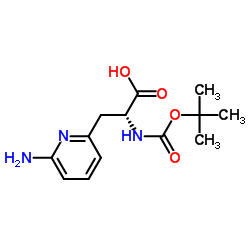 3-(6-AMINO-PYRIDIN-2-YL)-N-BOC-D-ALANINE结构式