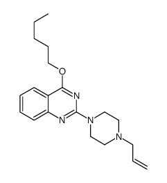 2-(4-allyl-1-piperazinyl)-4-pentyloxyquinazoline结构式