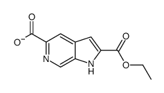 2-ethoxycarbonyl-1H-pyrrolo[2,3-c]pyridine-5-carboxylate结构式