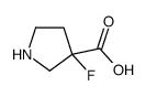 3-fluoro-3-Pyrrolidinecarboxylic acid structure
