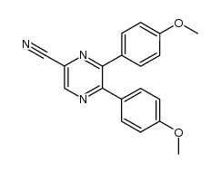 2,3-bis(p-methoxyphenyl)-5-cyanopyrazine Structure