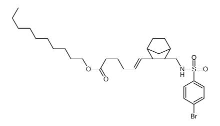 decyl (Z)-6-[(1R,2R,3R,4S)-2-[[(4-bromophenyl)sulfonylamino]methyl]-3-bicyclo[2.2.1]heptanyl]hex-5-enoate结构式