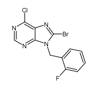 8-bromo-6-chloro-9-[(2-fluorophenyl)methyl]-9H-purine结构式