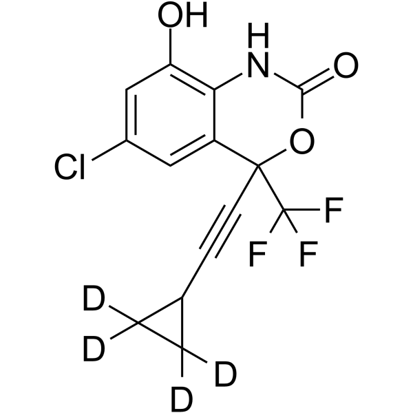 rac 8-Hydroxy Efavirenz-d4结构式