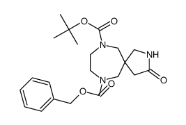 7-benzyl10-tert-butyl3-oxo-2,7,10-triazaspiro[4.6]undecane-7,10-dicarboxylate Structure