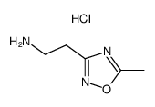 2-(5-Methyl-1,2,4-Oxadiazol-3-Yl)Ethan-1-Amine Hydrochloride结构式