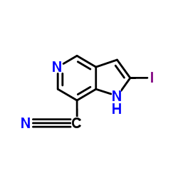 2-Iodo-1H-pyrrolo[3,2-c]pyridine-7-carbonitrile结构式