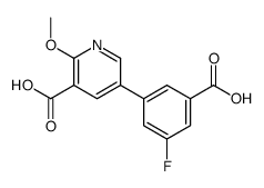 5-(3-carboxy-5-fluorophenyl)-2-methoxypyridine-3-carboxylic acid Structure