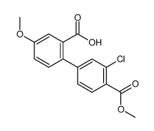 2-(3-chloro-4-methoxycarbonylphenyl)-5-methoxybenzoic acid Structure
