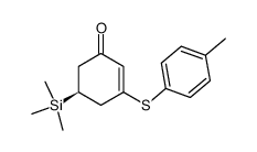 (S)-(-)-3-tolylthio-5-trimethylsilyl-2-cyclohexenone Structure