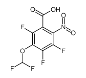 3-(difluoromethoxy)-2,4,5-trifluoro-6-nitrobenzoic acid结构式