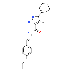 (E)-N-(4-ethoxybenzylidene)-4-methyl-3-phenyl-1H-pyrazole-5-carbohydrazide picture