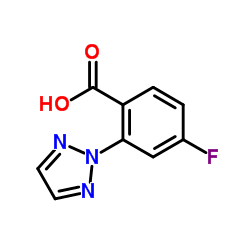 4-氟-2-(2H-1,2,3-三唑-2-基)苯甲酸结构式