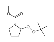 2-(tert-butyldioxy)-1-(methoxycarbonyl)pyrrolidine结构式