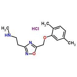 2-{5-[(2,5-Dimethylphenoxy)methyl]-1,2,4-oxadiazol-3-yl}-N-methylethanamine hydrochloride (1:1)结构式