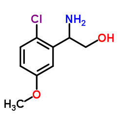 2-Amino-2-(2-chloro-5-methoxyphenyl)ethanol结构式