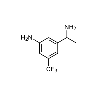 3-(1-氨基乙基)-5-(三氟甲基)苯胺结构式