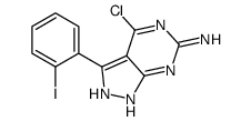 4-Chloro-3-(2-iodophenyl)-1H-pyrazolo[3,4-d]pyrimidin-6-amine结构式