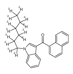 naphthalen-1-yl-[1-(1,1,2,2,3,3,4,4,5,5,6,6,6-tridecadeuteriohexyl)indol-3-yl]methanone Structure