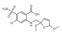 4-chloro-2-[(2,5-dimethoxy-2,5-dihydro-furan-2-ylmethyl)-amino]-5-sulfamoyl-benzoic acid Structure