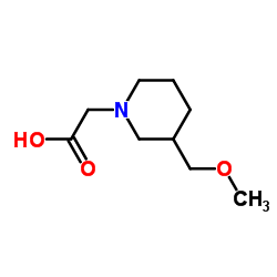 [3-(Methoxymethyl)-1-piperidinyl]acetic acid Structure