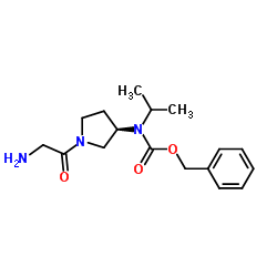 Benzyl [(3R)-1-glycyl-3-pyrrolidinyl]isopropylcarbamate结构式