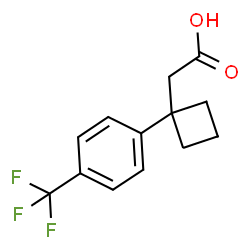 2-{1-[4-(Trifluoromethyl)phenyl]cyclobutyl}acetic acid Structure