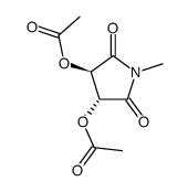 (3R,4R)-4-(acetyloxy)-1-methyl-2,5-dioxopyrrolidin-3-yl acetate Structure