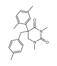 1,3-dimethyl-5,6-dihydro-5-(p-methylbenzyl)-5-(2,5-xylyl)uracil Structure