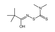 (2,2-dimethylpropanoylamino) N,N-dimethylcarbamodithioate Structure