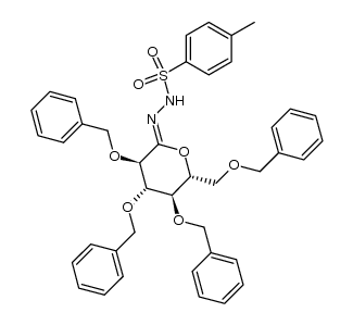N'-(2,3,4,6-tetra-O-benzyl-D-glucopyranosylidene)-4-toluenesulfonohydrazide Structure