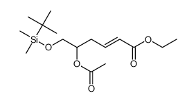ethyl (E)-5-acetoxy-6-(tert-butyldimethylsilyloxy)-2-hexenoate结构式