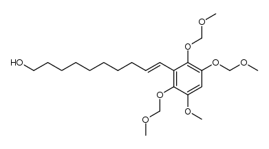 1-[2,3,6-tris(methoxymethoxy)-5-methoxyphenyl]-1-decen-10-ol结构式