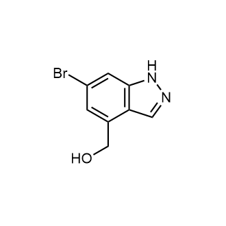 (6-溴-1H-吲唑-4-基)甲醇结构式