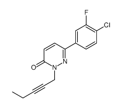 6-(4-chloro-3-fluorophenyl)-2-pent-2-ynylpyridazin-3-one Structure