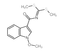 N-[bis(methylsulfanyl)methylidene]-1-methoxyindole-3-carboxamide Structure