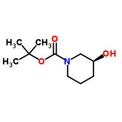 (S)-1-叔丁氧羰基-3-羟基哌啶结构式