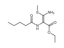 ethyl 3-amino-3-(methylthio)-2-[(1-oxopentyl)amino]-2-propenoate Structure